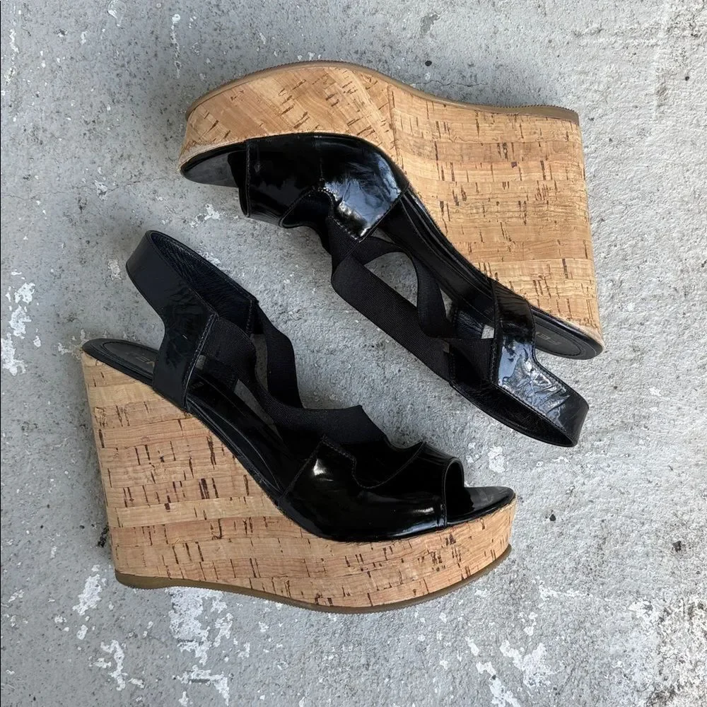 Fendi Cork Wedge Platforms
